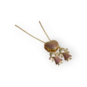 Colar Coração Rosa 1 Menina