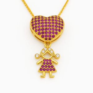 Colar Menina - Coração Radiante