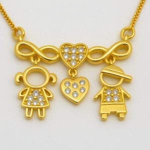 Colar Casal de Filhos - Elos infinitos