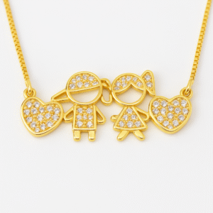 Colar Casal de Filhos - Laço Materno