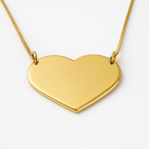 Gargantilha coração espelhado